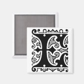 Monogramme orné 'E' - Aimant (Recto/Verso)