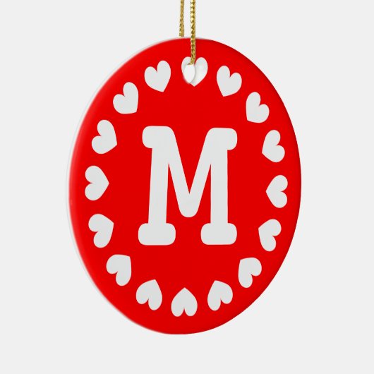 Monogramme ornement de Noël avec initiales de nom (Droite)