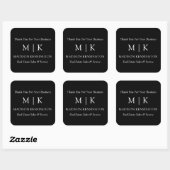 Monogramme ou ajouter logo Business Sticker noir (Feuille)