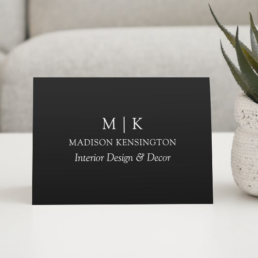 Monogramme ou ajouter un logo Affaires Noir Plié