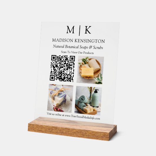 Monogramme ou ajouter un logo Business QR Code 3 P (Angle)
