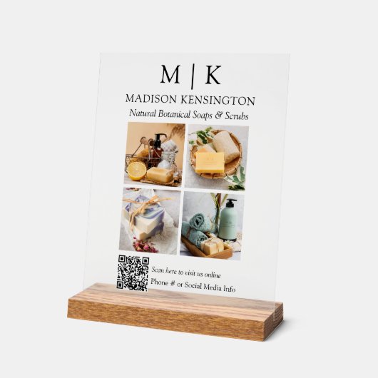 Monogramme ou ajouter un logo Business QR Code 4 P (Angle)