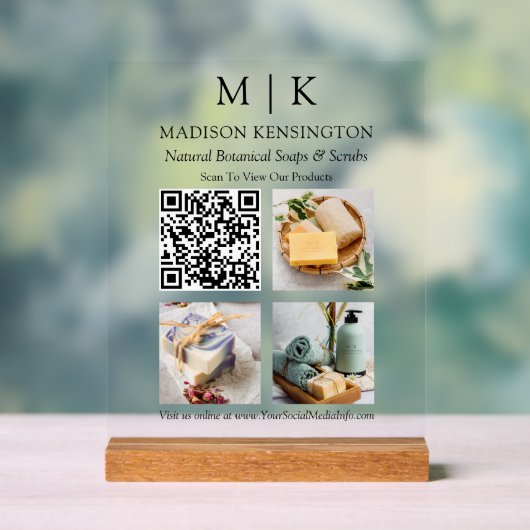 Monogramme ou ajouter un logo Business QR Code Pho (Neutre)