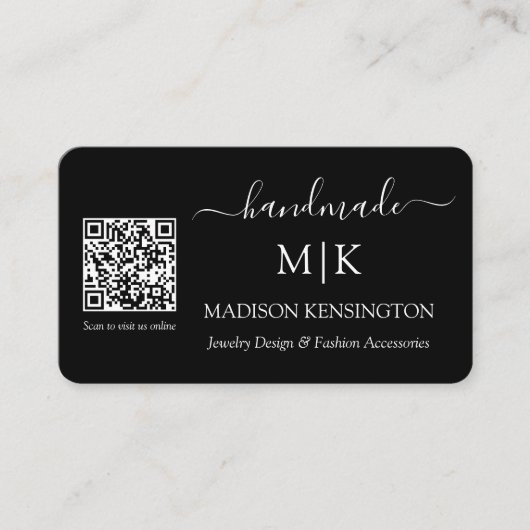 Monogramme ou ajouter un logo Carte QR professionn (Devant)