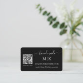 Monogramme ou ajouter un logo Carte QR professionn (Debout devant)