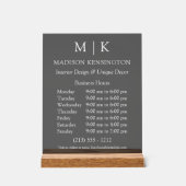 Monogramme ou ajouter un logo Heures d'ouverture N (Recto)