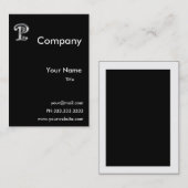Monogramme P cartes de visite (Devant / Derrière)