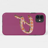 Monogramme P en Motif Rose Iphone 5 Coque (Dos (Horizontal))