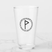 Monogramme P - Style viking - Verre à pinte (Devant)