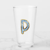 Monogramme P - Verre de 16 oz (Devant)
