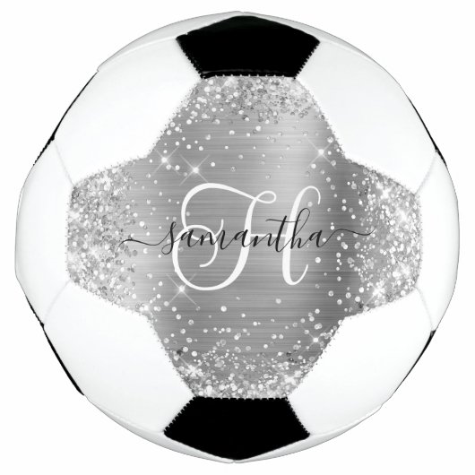 Monogramme Pailleté Argent Glamour (Devant)