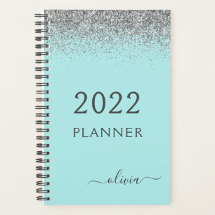 Monogramme Pailleté Bleu Aqua Argenté 2022