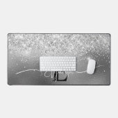 Monogramme Pailleté Métal Argenté Moderne (Clavier et souris)