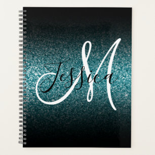 Monogramme Pailleté Ombré Noir Élégant