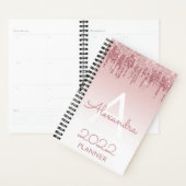 Monogramme Pailleté Rose Gold 2022 Rose Clair (Devant avec enveloppe)