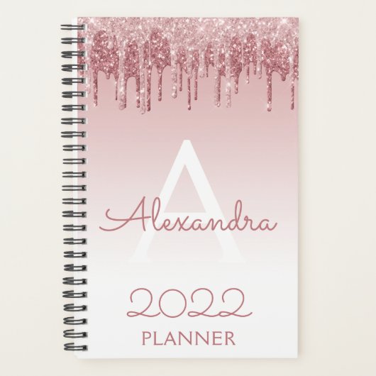 Monogramme Pailleté Rose Gold 2022 Rose Clair (Devant)