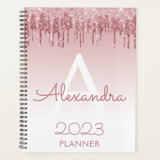 Monogramme Pailleté Rose Gold 2023 Rose Clair (Devant)