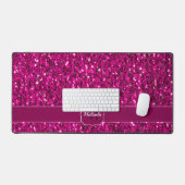 Monogramme pailleté rose vif brillant (Clavier et souris)