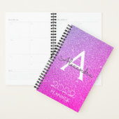 Monogramme Paillettes Strass Rose Violet 2022 (Devant avec enveloppe)