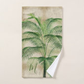 Monogramme Palm Tree Vintage Tropical Élégant (Serviette à main)
