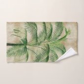 Monogramme Palm Tree Vintage Tropical Élégant (Serviette à main)
