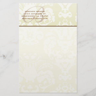 Monogramme papeterie Brown et crème