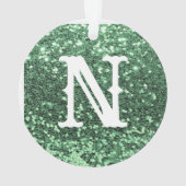Monogramme Parties scintillant verte Fête de Noël  (dos)