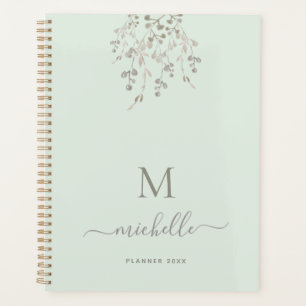 Monogramme personnalisé à l'aquarelle botanique su