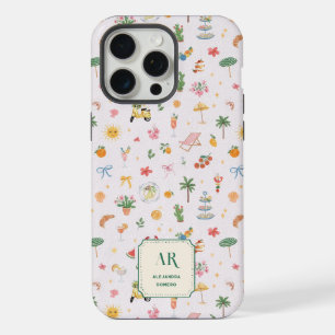 Monogramme personnalisé aquarelle d'été