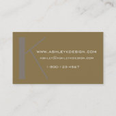 Monogramme Personnalisé Arts Graphiques Carte de v (Dos)