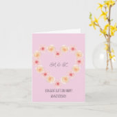 monogramme personnalisé belle carte couple (Fleur jaune)