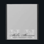 Monogramme personnalisé : Bloc-notes<br><div class="desc">Customisez avec votre propre couleur arrière - plan,  changez vos initiales et votre nom pour personnaliser. Design par LuckyGirl Graphics.</div>