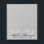 Monogramme personnalisé : Bloc-notes<br><div class="desc">Customisez avec votre propre couleur arrière - plan,  changez vos initiales et votre nom pour personnaliser. Design par LuckyGirl Graphics.</div>