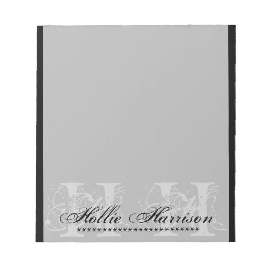Monogramme personnalisé : Bloc-notes (Devant)