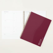 monogramme personnalisé, bordeaux moderne (Devant avec enveloppe)