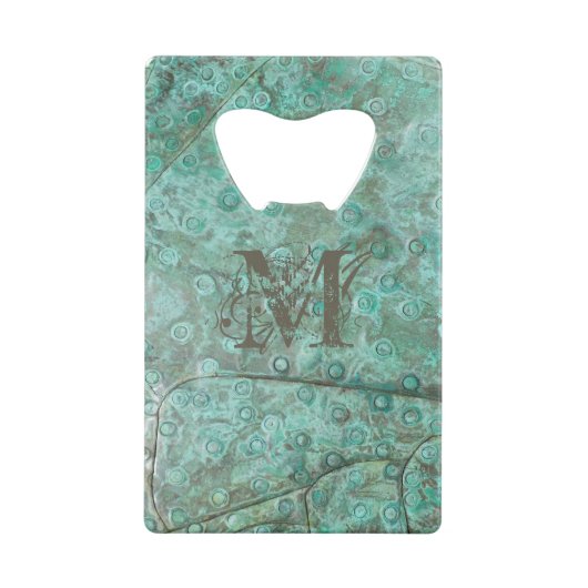Monogramme personnalisé Bubly Verdigris Bronze (Dos)