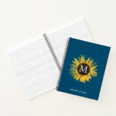 Monogramme personnalisé Carnet de tournesol rustiq (Intérieur)