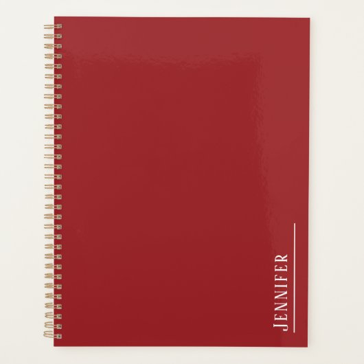 Monogramme personnalisé, chemise rouge moderne (Devant)