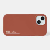 monogramme personnalisé, couleur terre cuite moder (Verso Horizontal)