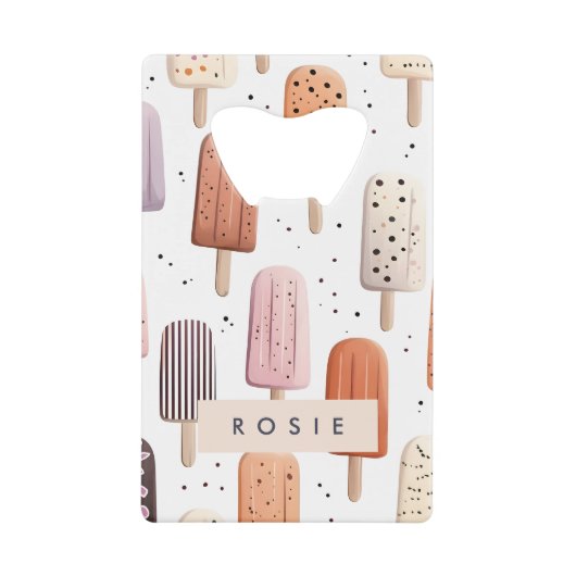 Monogramme Personnalisé Cute Popsicle Motif (Devant)