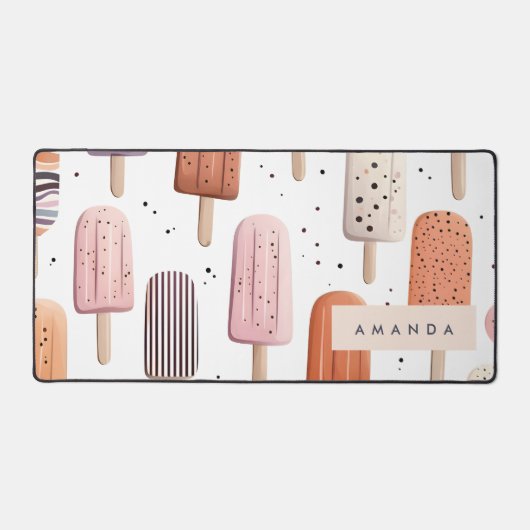 Monogramme Personnalisé Cute Popsicle Motif (Recto)