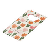 Monogramme Personnalisé Cute Spring Tulip Motif (Devant Angle)