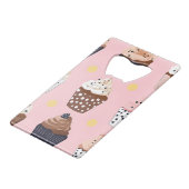 Monogramme Personnalisé Cute Sweet Cupcake (Dos Angle)