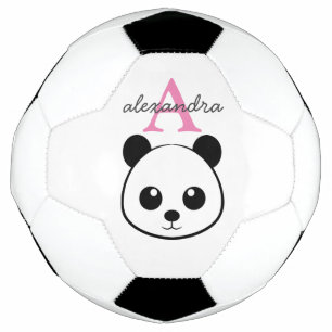 Monogramme personnalisé de l'ours de panda mignon 