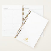 Monogramme personnalisé de luxe blanc et or (Devant avec enveloppe)