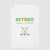 Monogramme personnalisé de serviette de golf - Dev (Devant)