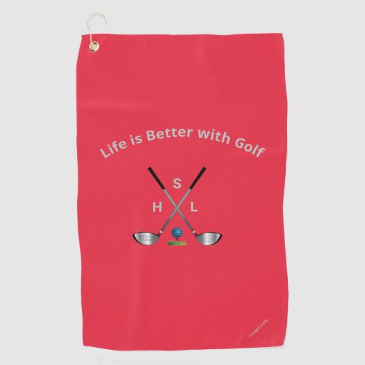 Monogramme personnalisé de serviette de golf - Dev (Devant)