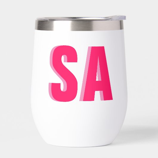 Monogramme personnalisé double ombre (Gauche)