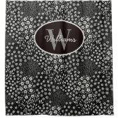 Monogramme personnalisé Douche rideau Granny Chic (Devant)