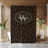 Monogramme personnalisé Douche rideau main-tiré Fl